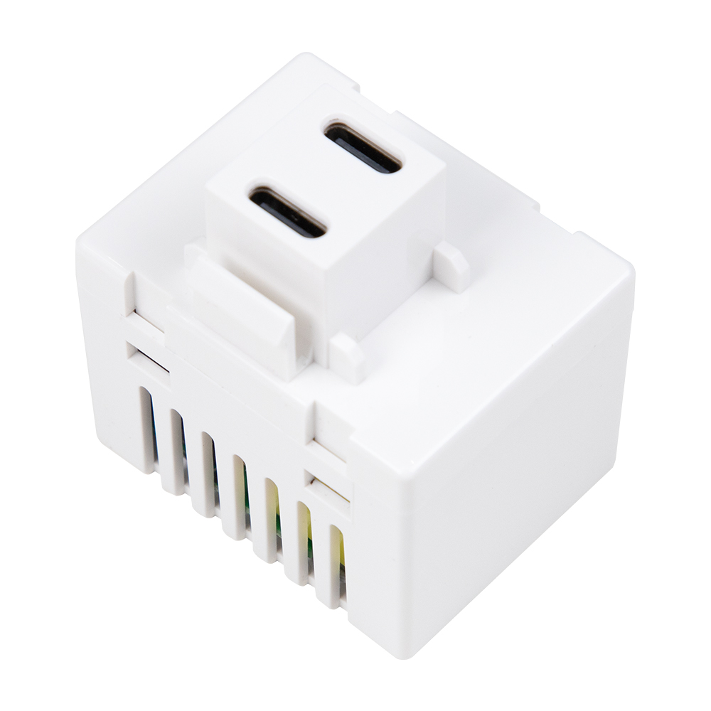 Двойной USB-C разъем Keystone 30 Вт | Мощное зарядное устройство PD