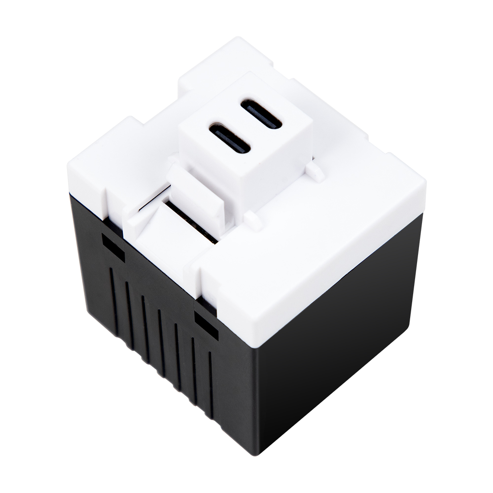 Двойной USB-C разъем Keystone мощностью 45 Вт | Ультракомпактный модуль зарядки для ноутбука