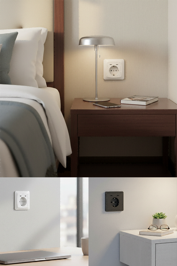 Розетка Schuko с двумя портами USB-C мощностью 20 Вт