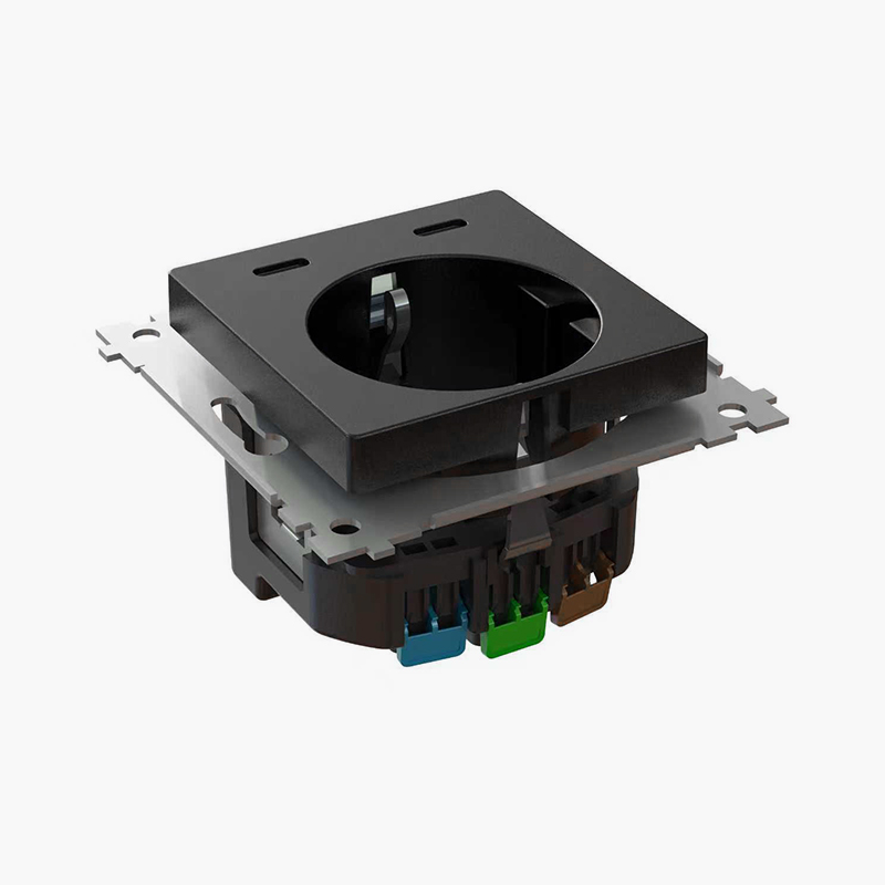 Настенная розетка 3 в 1 с разъемом USB-C для офисных столов