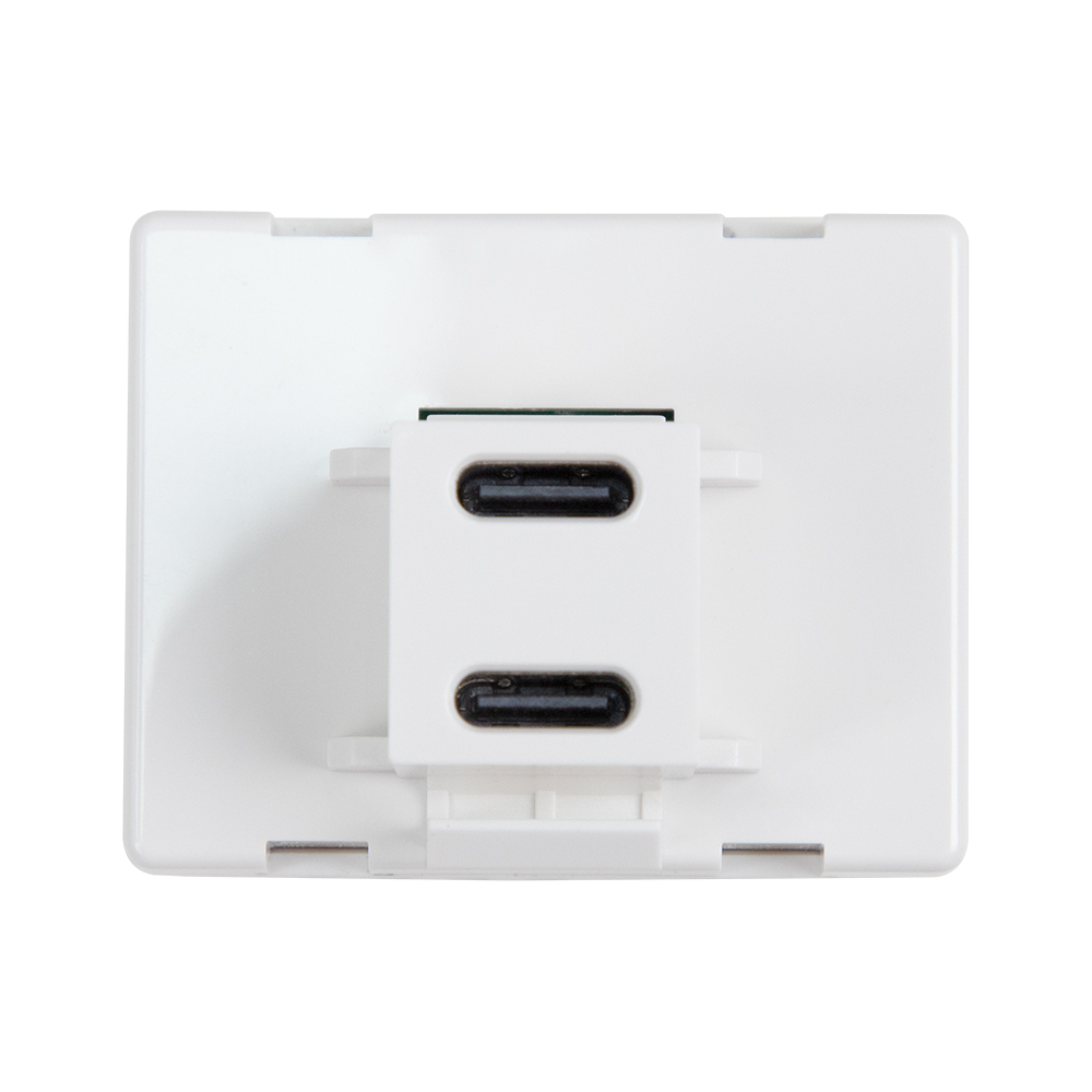 Moduł ładowania Dual Type-C o mocy 30 W do standardowych gniazd ściennych Keystone