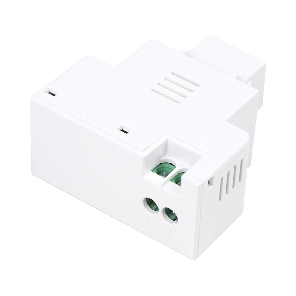 Вид сзади на вставной светильник Keystone мощностью 20 Вт, с винтовыми клеммами L/N.