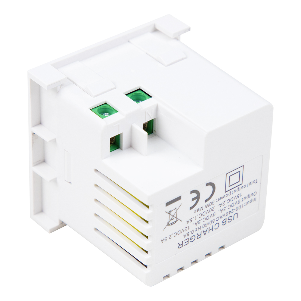 Кабель-розетка USB-C мощностью 30 Вт | Модуль быстрой зарядки PD для мебели и стен