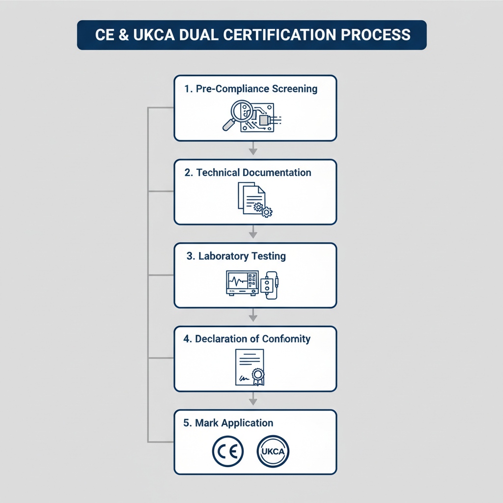Проведение испытаний на соответствие стандартам ЕС CE и проверку безопасности LVD для силовых модулей мебели.