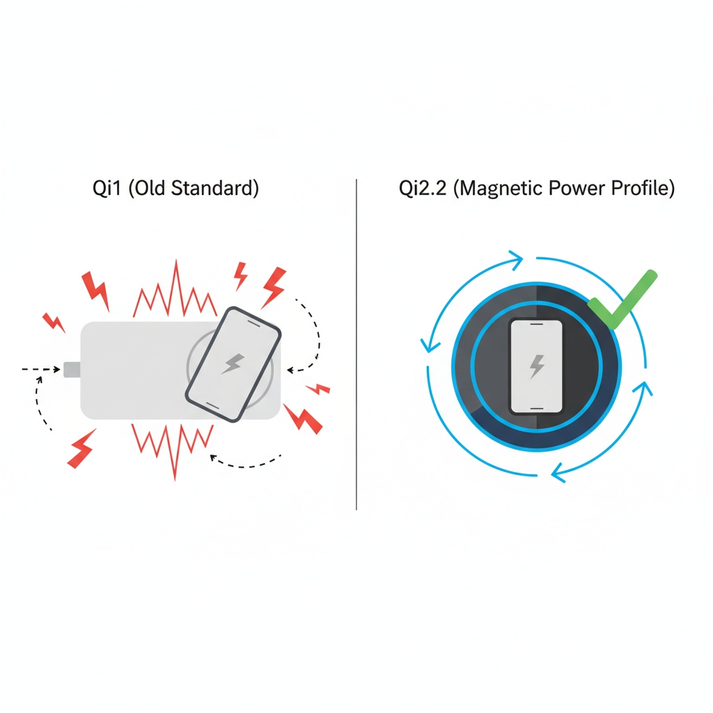 Arhitectură inelară cu profil de putere magnetică (MPP) Qi2.2 și bobine de inducție din cupru